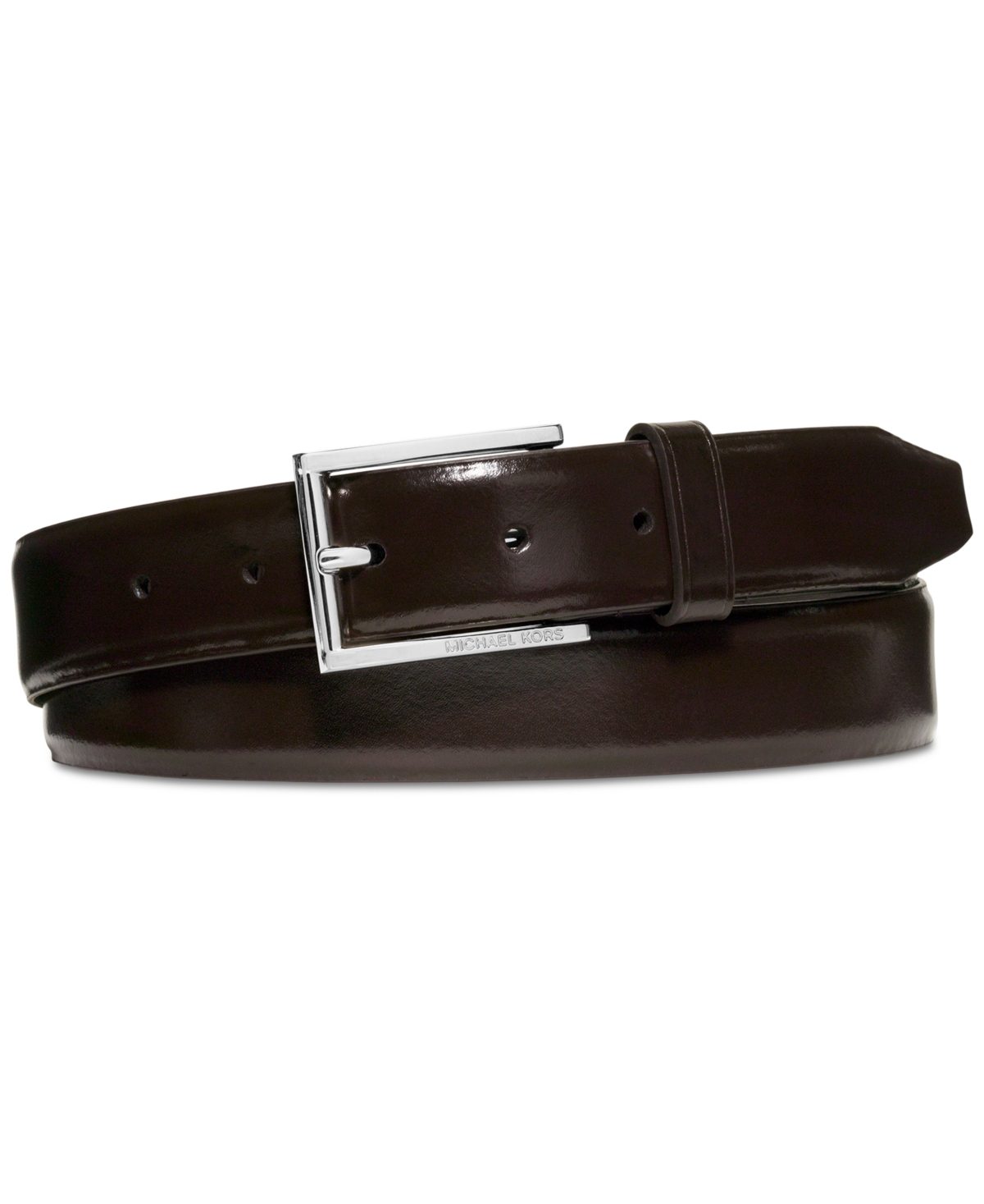 Michael Kors Men's Leather Dress Belt In Brown