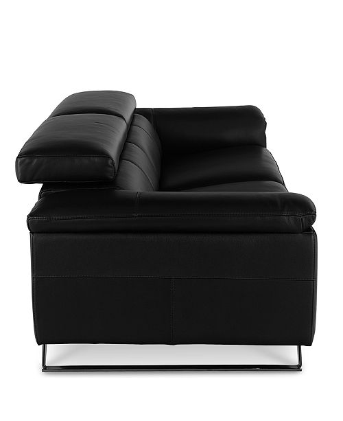 Furniture Trivoly 90" Leather Sofa with Articulating Headrest, Created for Macy's & Reviews