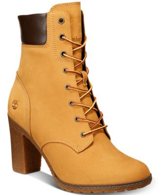 timberland lace up heel boots