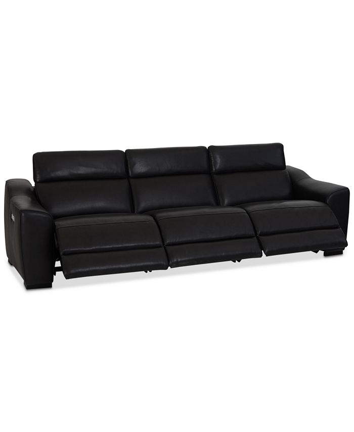 Furniture CLOSEOUT! Anniston 3Pc. Leather Sectional with 3 Power