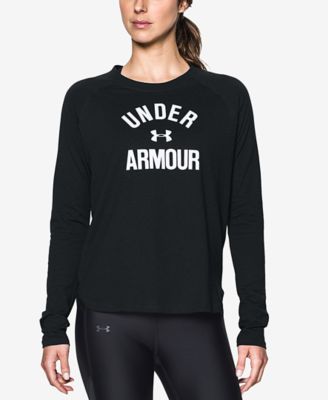 womens under armour charged cotton long sleeve shirt