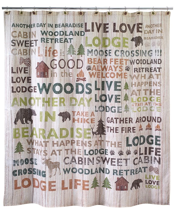 Avanti Cabin Words Shower Curtain Macy's