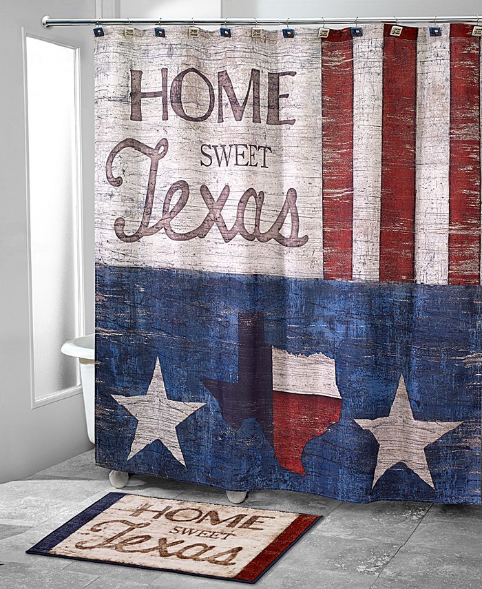 Texas Lone Star State Flag Polyester Bathroom Shower Curtain New 