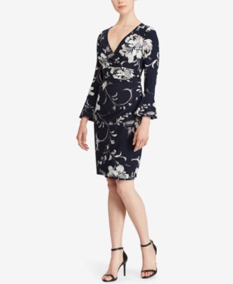 ralph lauren floral bell sleeve dress