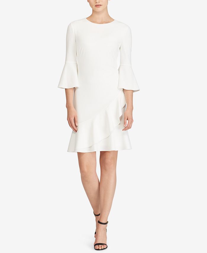 Lauren Ralph Lauren Crepe Bell-Sleeve Dress, Created for Macy's & Reviews -  Dresses - Women - Macy's