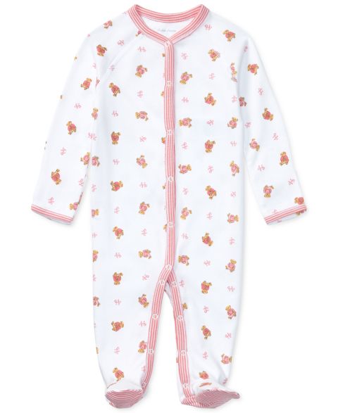 Детский хлопковый комбинезон Polo Ralph Lauren Polo Bear для девочки, цвет: Розовый