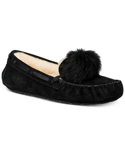 Ugg 174 Women S Dakota Moccasin Pom Pom Slippers Slippers