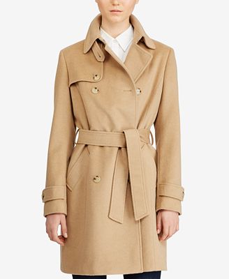 Lauren Ralph Lauren Double-Breasted Trench Coat - Coats - Women - Macy's