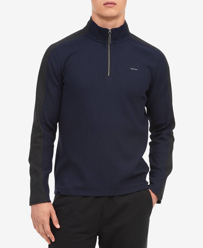 Calvin Klein Men's Colorblocked QuarterZip Sweater Macy's