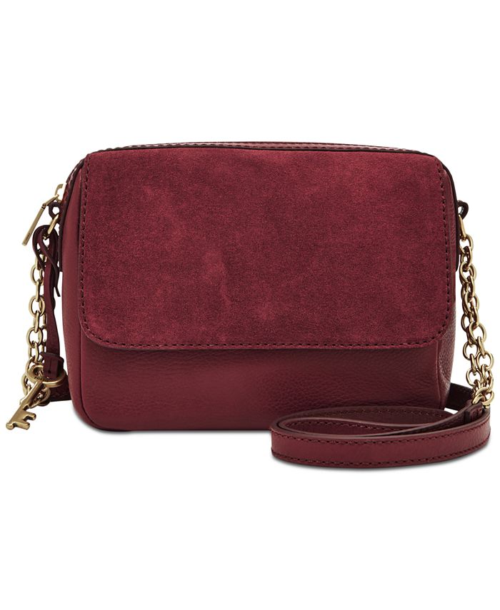 Fossil aria leather crossbody bag store