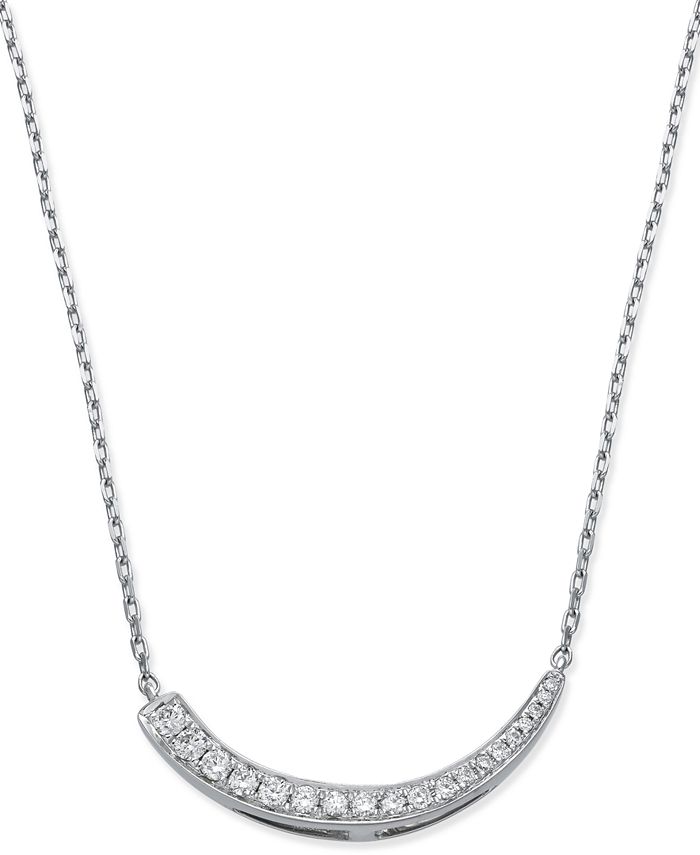 Macy's Diamond Journey Pendant Necklace (1/4 ct. t.w.) in 14k