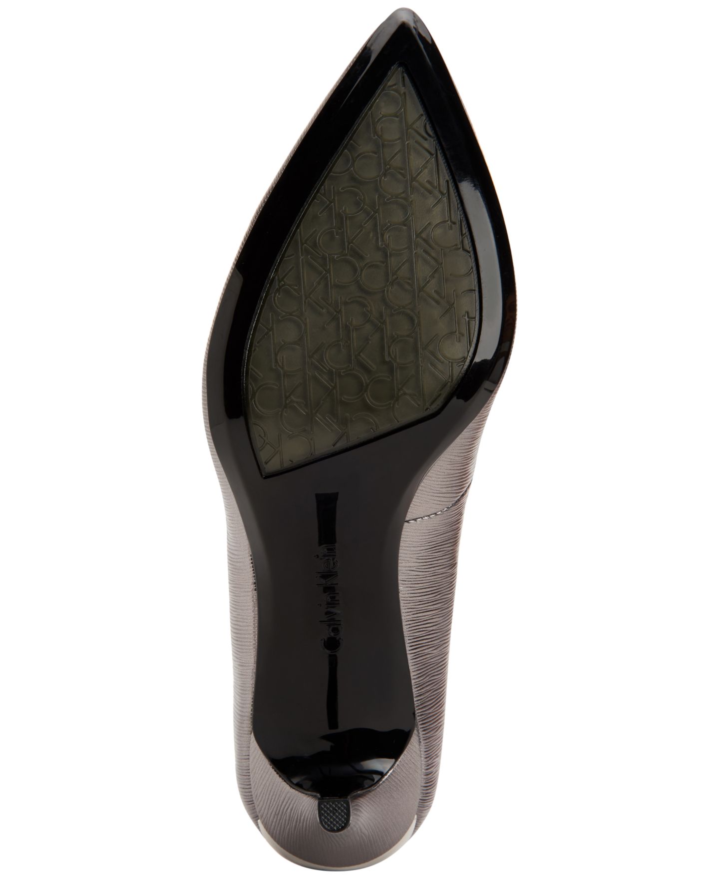 Женские туфли Calvin Klein Gayle Classic Pointed Toe Stiletto Pumps, цвет: Антрацитовый кожаный — фото 5