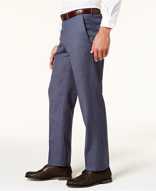 Vince Camuto Men's Slim-Fit Dusty Blue Birdseye Suit & Reviews - Suits ...