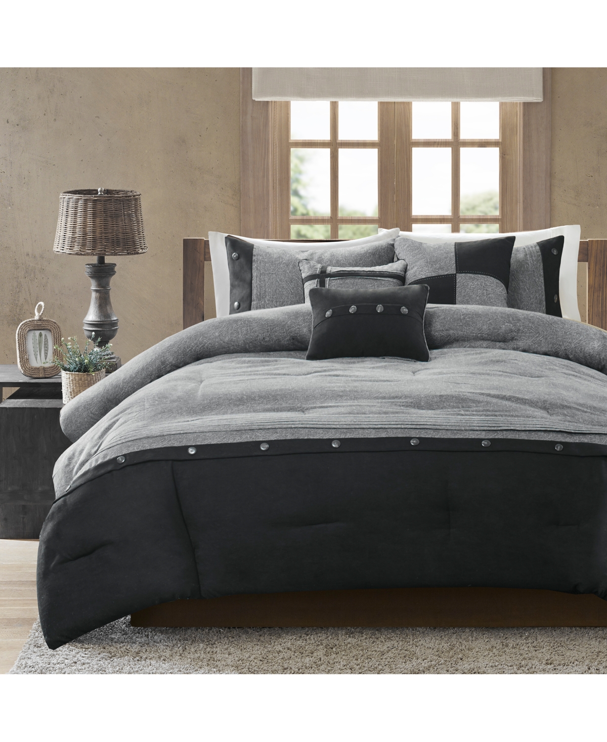 Madison Park Boone Microsuede 7-Pc. Comforter Set,