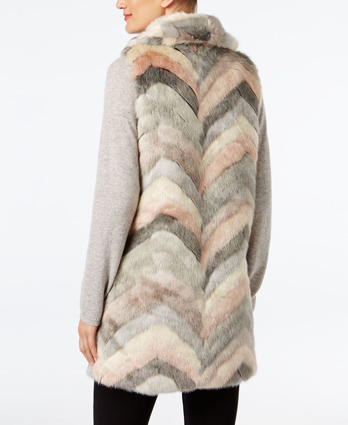 Chevron fur cheap vest