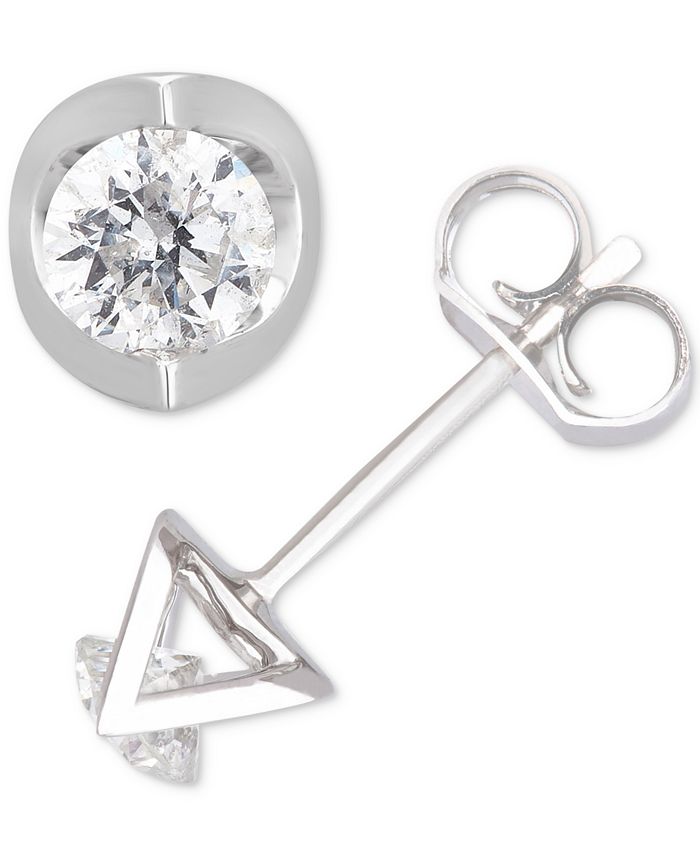 Macy's Diamond Geometric Stud Earrings (5/8 ct. t.w.) in 14k White 