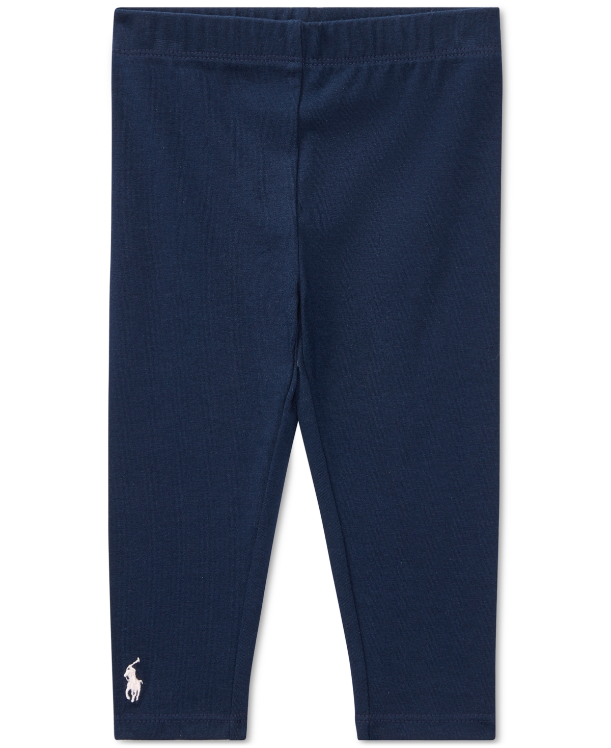 Polo Ralph Lauren Baby Girls Stretch Cotton Leggings In French Navy