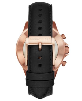 Michael Kors Access Men s Gage Black Leather Strap Hybrid Smart