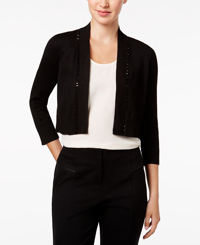 Calvin Klein Jeweled Shrug & Reviews - Sweaters - Women - Macy's