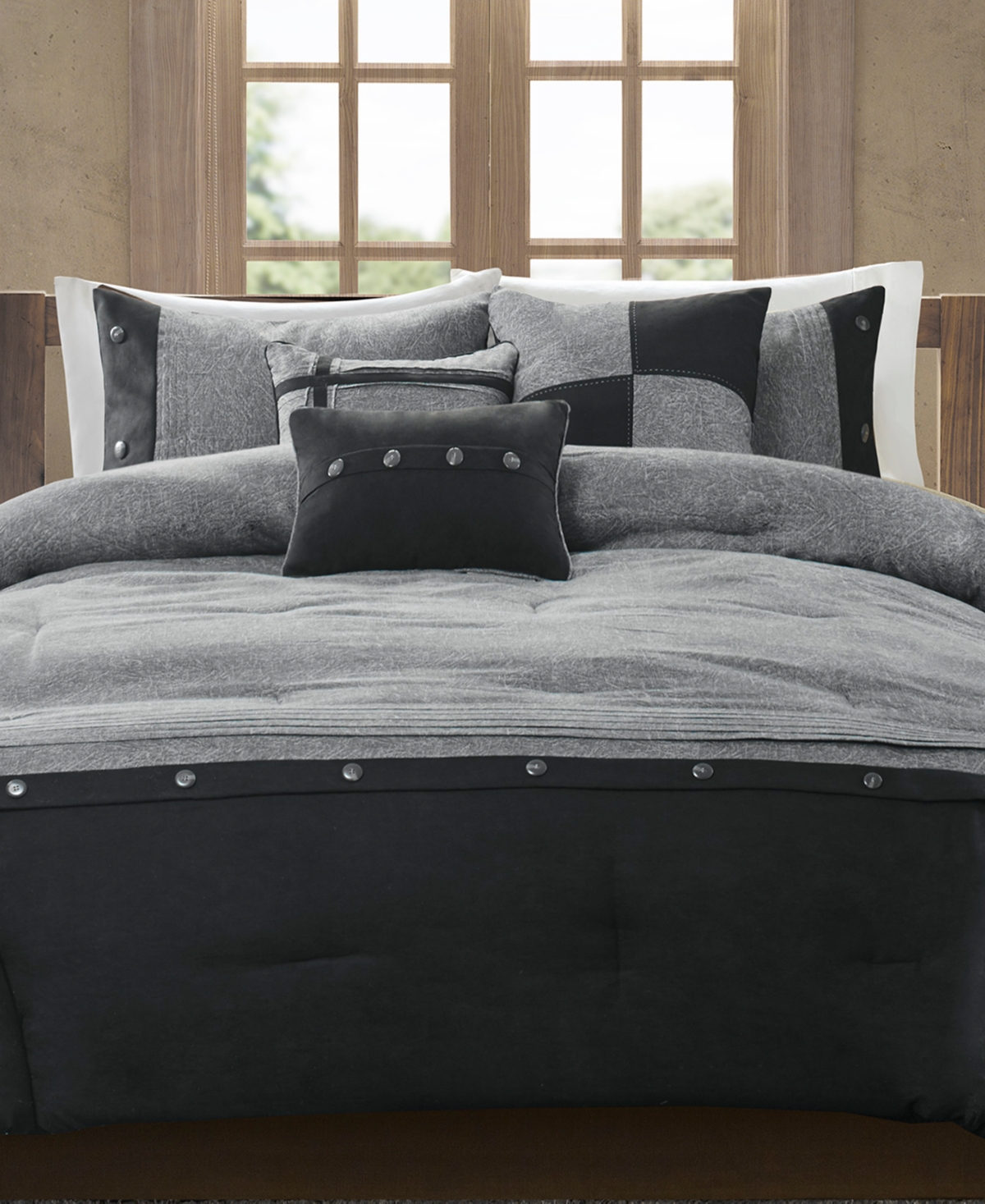 Madison Park Boone Microsuede 7-Pc. Comforter Set,