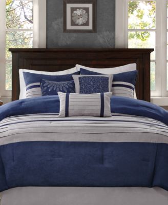 Palmer Faux-Suede 7-Pc. Comforter Sets