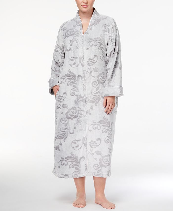 Charter Club Plus Size TexturedRose Robe, Created for Macy's Macy's
