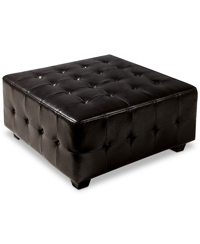 Abbyson shop leather ottoman