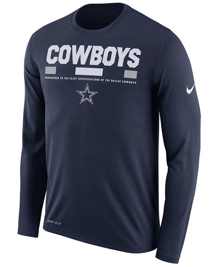 Nike Men's Dallas Cowboys Legend Staff Long Sleeve T-Shirt - Macy's
