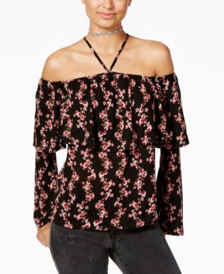 American Rag - Juniors' Cold-Shoulder Top