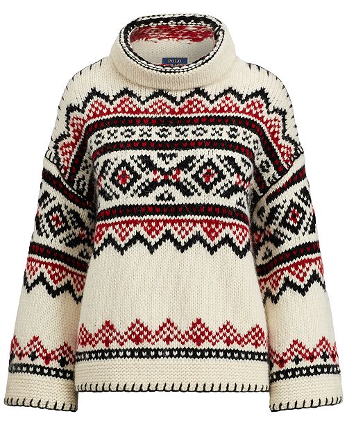 Polo Ralph Lauren Fair Isle Funnel-Neck Sweater & Reviews - Sweaters ...