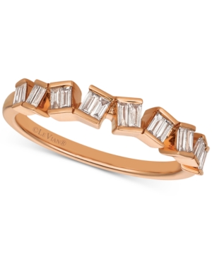 image of Le Vian Baguette Frenzy Diamond Baguette Ring (1/4 ct. t.w.) in 14k Rose Gold