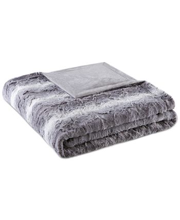 Madison Park - Zuri Reversible Oversized 60" x 70" Faux-Fur Throw