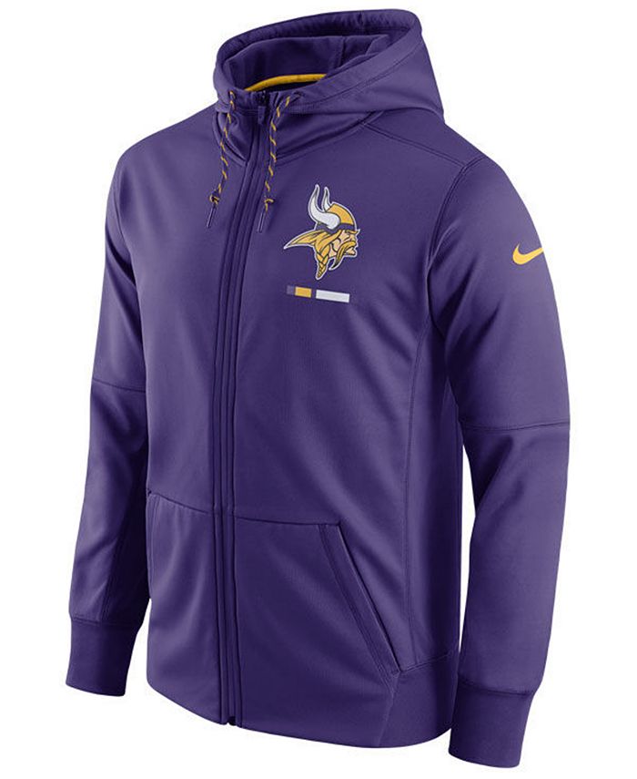 Nike Men's Minnesota Vikings Therma Full-Zip Hoodie - Macy's