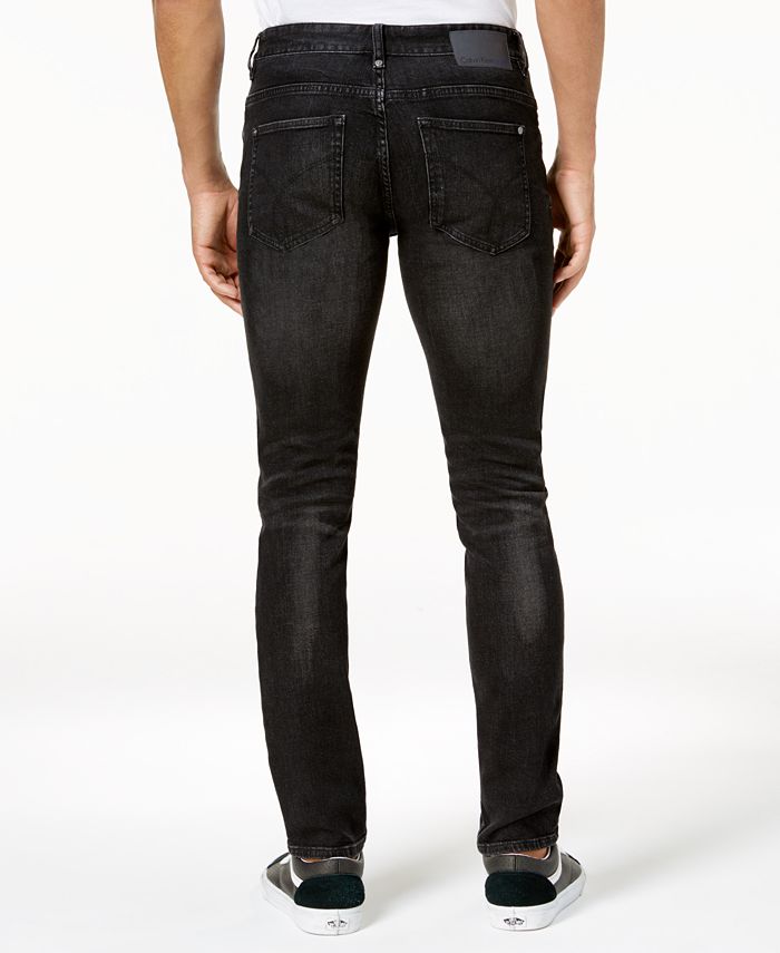 Calvin Klein Jeans Men's Stretch Black Lightning Skinny Jeans & Reviews ...