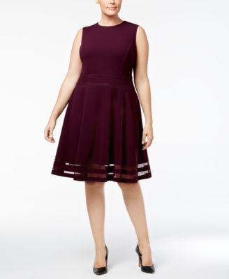 cocktail and party calvin klein plus size dresses