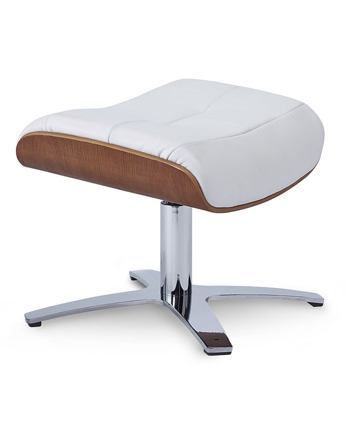 Furniture Anniston 31" Leather Swivel Chair Recliner & Ottoman Set