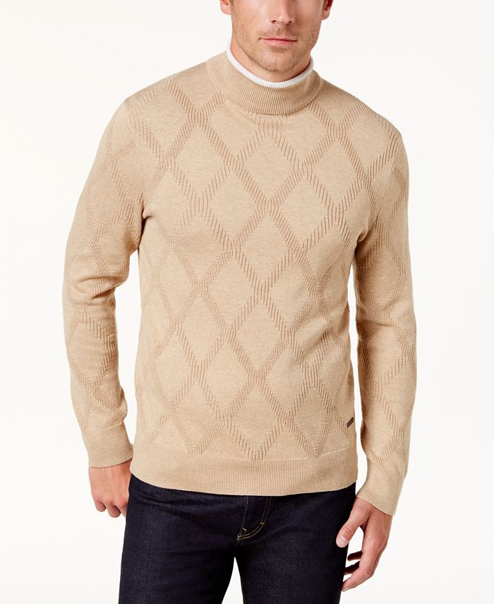 Tasso Elba Men's Pattern Quarter-Zip Sweater 