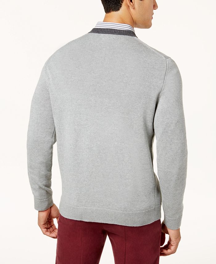 Club Room Men's Intarsia Bulldog Sweater, Created for Macy's - Macy's