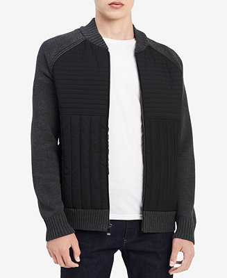 Calvin Klein Men's Zip-Front Sweater-Jacket, Created for Macy's & Reviews -  Sweaters - Men - Macy's