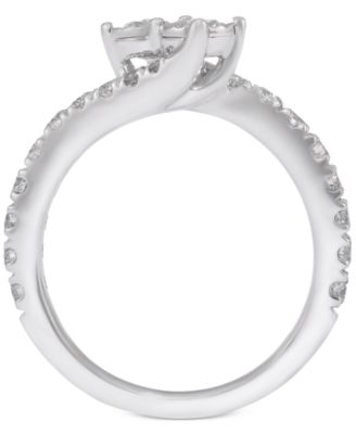 Diamond Two-Stone Engagement Ring (1-1/5 ct. t.w.) in 14k White Gold