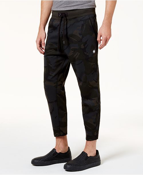 G Star Raw Men S Cropped Camo Pants Reviews Pants Men Macy S