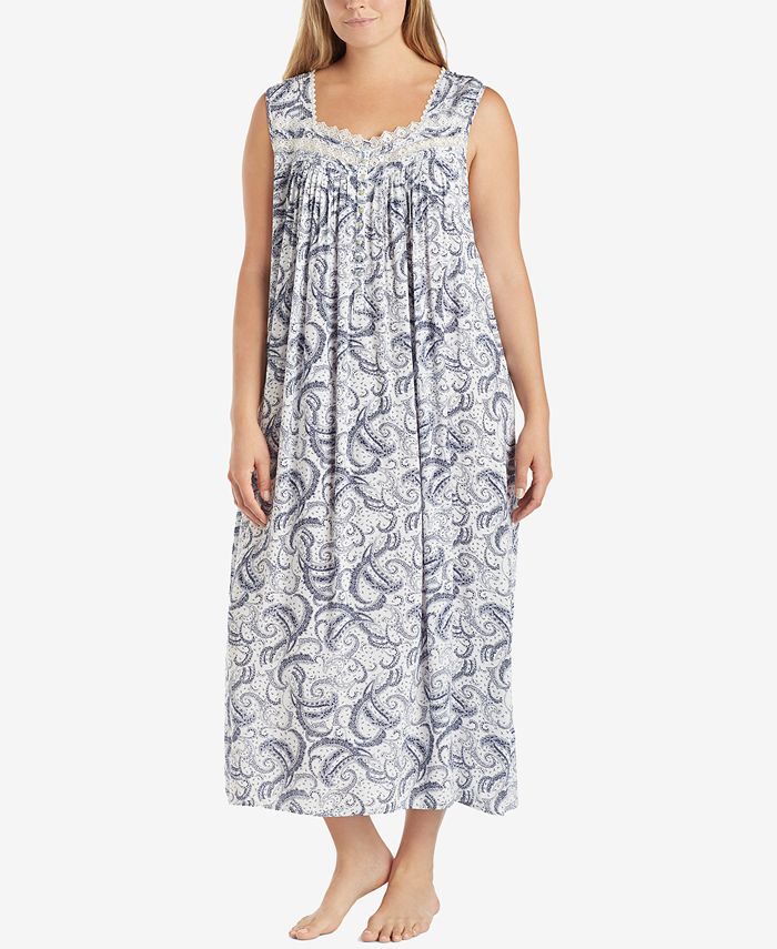 Eileen West Plus Size Printed BalletLength Nightgown Macy's