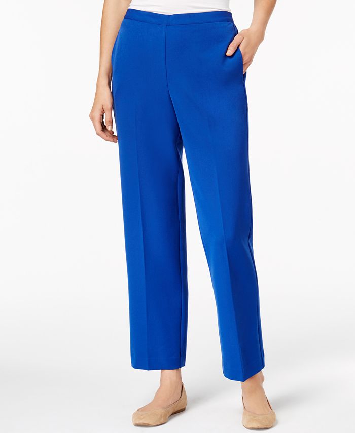 Alfred Dunner High Roller Petite Pull On Straight Leg Pants Macy s