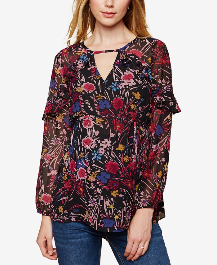 Motherhood Maternity FloralPrint Tunic Macy's
