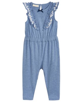 First Impressions - Ruffle-Front Jumpsuit, Baby Girls (0-24 months)