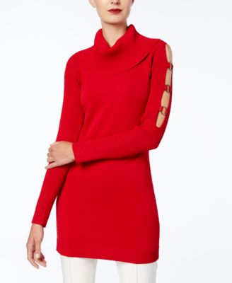 INC International Concepts - Grommet-Embellished Tunic Sweater