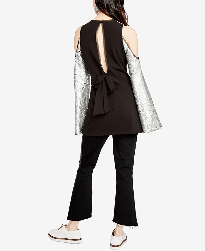 RACHEL Rachel Roy Sequined TieBack Mini Dress, Crested for Macy's Macy's