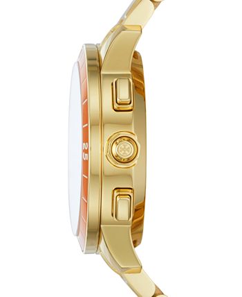 Tory Burch Collins White Dial Gold Steel Strap Watch for Women - TBW1300
