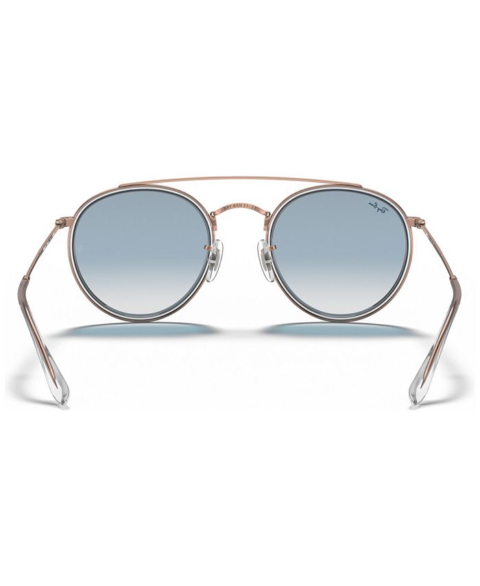 Tory Burch Monochromatic Round Double-Bridge Sunglasses
