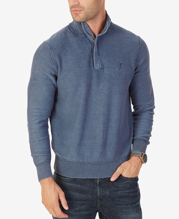 Nautica Men's Classic-Fit Quarter-Zip Sweater - Macy's